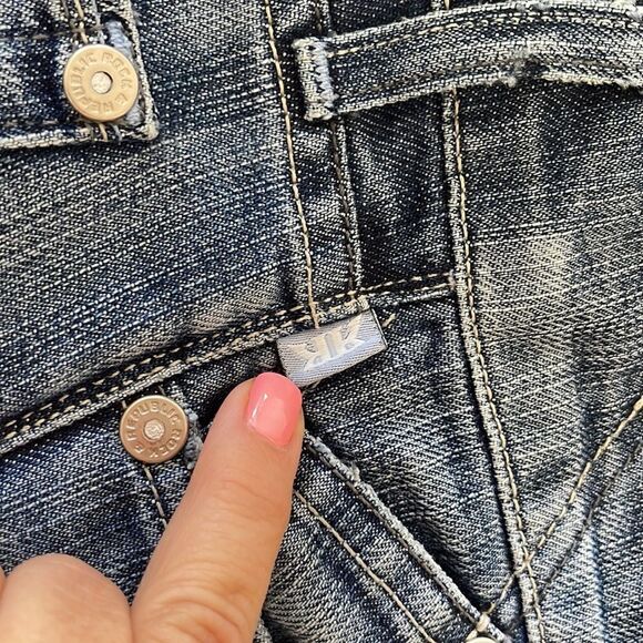 Rock & Republic Y2K Blue Tag Low Rise Bootcut Jeans Roth Acid Blue Jeans Sz 27 - Picture 13 of 13